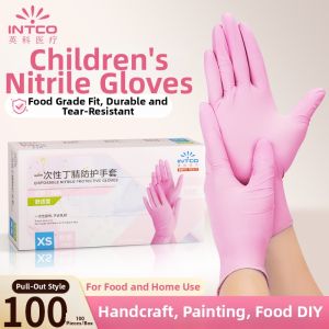 Intco | Children DIY Waterproof Food Grade Protective Nitrile Gloves