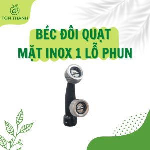 BÉC ĐEN ĐÔI D5 PHUN SƯƠNG QUẠT 1 LỖ MẶT INOX CÔNG NGHỆ NHẬT BẢN DÙNG TƯỚI CÂY PHUN RUỘNG LÚA