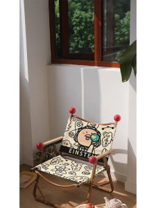 Collaboration Edition Einstein Outdoor Camping Chair Portable Folding Balcony Leisure Chair Beach Chair Creative Aluminum Alloy Cartoon Style