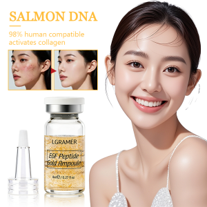 EELHOE | Facial Starter Kit Serum Hyaluronic Acid Essence Skin Care Set Salmon DNA Glod Ampoule 0.27oz 10 Vials Glow Repair Kit