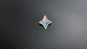 Genshin Impact Primogem Enamel Pin Colorful Four‑Pointed Star Lapel Brooch Badge Backpack Clothing Decor Game Fan Gift