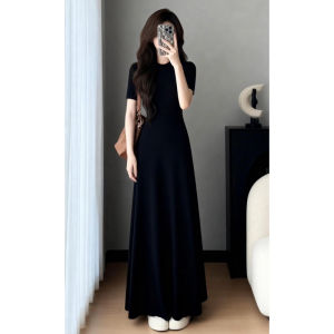 SENWA | Đầm Dài Mới Elegance Đen Phong Cách Pháp Hepburn Cho Mùa Hè