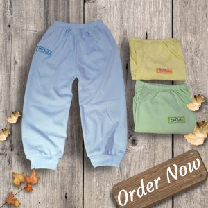 12pcs celana bayi panjang polos ukuran S M L XL