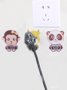Khóa Kéo Treo Tường Kiểu Hoạt Hình Dùng Trong Nhà Bếp Dây Điện Ổ Cắm Đa Năng Không Để Lại Dấu Vết Không Cần Đinh