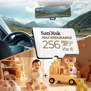 SanDisk MAX ENDURANCE microSD Card 32GB 64GB 128GB 256GB Memory Card U3 4K Full HD for driving recorders and surveillance camera