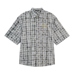 LUJIAMEN | Casual Check Large Loose Cotton Retro Fitness Shirt