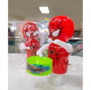 (KIDZOONA) MAINAN ANAK DRUM BAND PUTAR KUNCI KARAKTER KARTUN LUCU