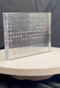 Transparent acrylic teaching chemical elements periodic table learning supplies printing font
