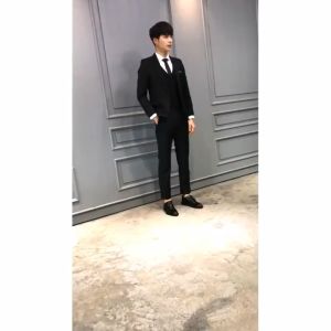 ADO Korean Style Mens Suit Set: Slim Fit Suits for Young Men