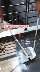 GM Bear Set Sapu Pengki Lantai Rumah 1776 Sapu dan Pengki Serokan Sampah / Broom Dustpan Set Clean