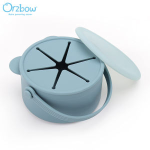 Orzbow cốc đồ ăn nhẹ cho bé Silicone cho trẻ mới biết đi đồ ăn nhẹ cốc không tràn đồ ăn nhẹ cầm tay lọ đựng có nắp không chứa BPA máy rửa chén an toàn