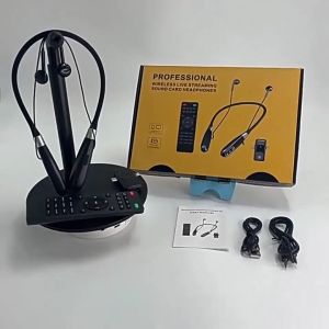 E8 SoundCard Bluetooth 2in1 Mikrofon Klip Nirkabel Pencampur Seluler Dirancang untuk Rekaman Karaoke Profesional
