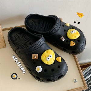 Thin High-Rise Mary Jane Sandals Creative Trending Cute Japanese Style Student Outer Wear Non Slip Eva Hole Shoes Summer