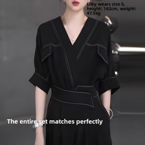 UYFY | Fashionable Batwing Sleeve Shirt Womens Autumn New Style Casual Loose Polyester Fiber Shirt Elegant Quality Large Size Ladies Top