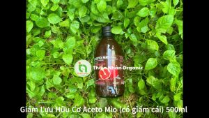 Giấm Lựu Hữu Cơ Aceto Mio có giấm cái Organic Pomegranate Vinegar with the Mother 500ml