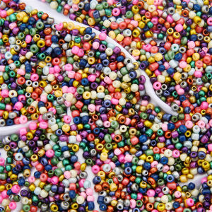 30g 3mm Glass Beads Loose Spacer Beads DIY Bracelet Necklace Earring Beads For Jewelry Making Accessories DIY Craft Making Sewing Supply