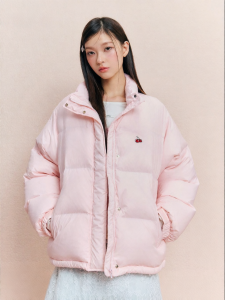 Short Stand-collar Sweet Padded Quilted Jacket