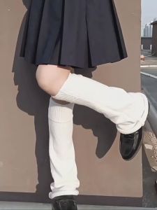 【COD&Local Ship】Women Knitted Leg Warmers Knee High Preppy Style Ribbed Leg Warmers for Teen Girls