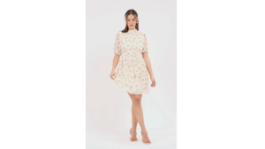 Badomoda DAPH Mock Neck Bougainvillea Filipiniana Dress