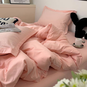 Pure Cotton Four-Piece Bedding Set Double-Bonded 100% Cotton Sheets Duvet Covers Naked Sleep High-End Sensation New 2025