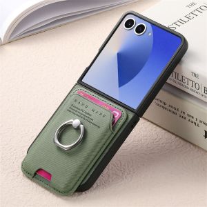 szhaiyu | 2 in 1 Detachable Wallet with Card Holder Phone Case for Samsung Galaxy Z Flip 8 7 6 5 4 3 Flip7 FE Magnetic Ring Bracket Cover