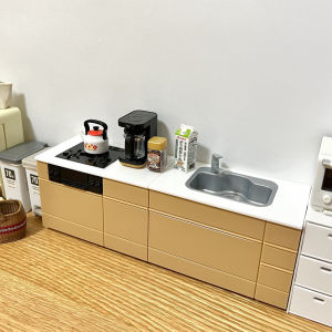Japanese Yamada Miniature Model Kitchen Gas Stove Hand Washing Sink Home Life Scene Pairing Ornaments