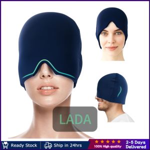 Headache Hat for Migraine 360° Full Surround Coverage Headache Hat Wearable Migraine Ice Head Wrap with No Velcro for Puffy Eyes Tension-Sinus Stress Relief Glue free design