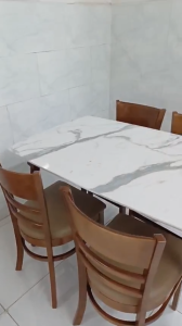 BỘ BÀN ĂN 4 GHẾ GỔ CAO SU BỘC NỆM SIMILI.