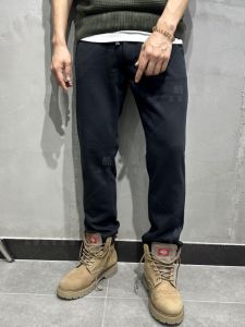 Quần Dài Nam Ấm Áp Bằng Vải Nỉ Dệt Kim Co Giãn Phong Cách Công Sở Thường Ngày Cỡ Lớn Thời Trang Mùa Thu