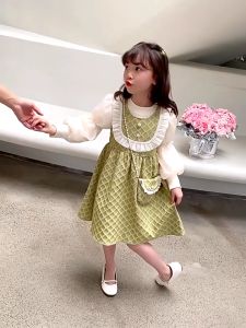 [ Bonus Tas ] - Lim Noon Dress Anak Perempuan Korea Style Dres Anak Perempuan Import Variant Pink Sage - Alinkidos