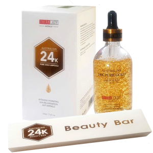 Serum Vàng 24k chính hãng Úc Pure Gold Ampoule 100ml Thera Lady (tặng kèm thanh lăn nâng cơ)