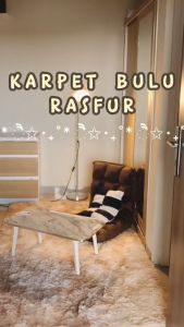 KARPET BULU RASFUR [120x80cm] - Alas Duduk Background Foto Dekorasi Kamar Tebal Cantik Empuk Nyaman