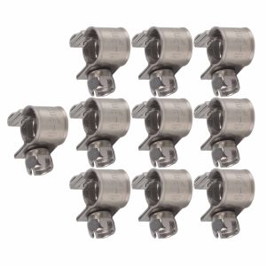 10pcs Stainless Steel Mini Fuel Line Pipe Hose Clamp Clip 6mm‑20mm Optional Size For Small Thin-Walled Hose