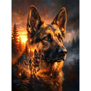 500/1000/1200/2000PCS Jigsaw Puzzle German Shepherd Dog Portrait Art For Adults Great Weekend Relaxation And Family Fun