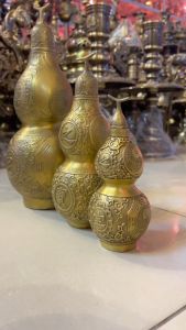 Hồ Lô Bát Quái Phong Thủy Bằng Đồng Cao 17cm