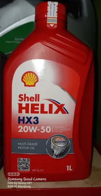 Oli Mobil Shell Helix HX3 20W-50 1L ORIGINAL MANTAP