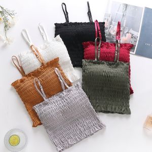 BEE - Tanktop Bra Kemben Tali Lepas Pasang Korean Style Kerut Crop Top 902