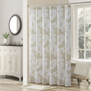 Elegant European Countryside Style Thickened Polyester Bath Curtain Waterproof Mold Proof Bathroom Partition Curtain