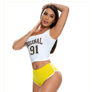 High Waist Solid Color Tight Yoga Briefs Pure Color Tight Yoga Briefs for Women