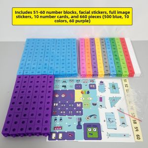Math Learning Cubic Blocks Number 1-100 Educational Building Toys for Children Intelligence Development Educational Tools
