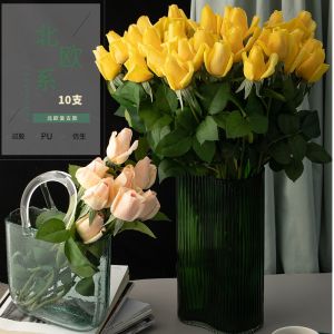 Hoa Cúc Vàng Mô Phỏng Châu Âu Cho Phòng Khách Bàn Ăn Trang Trí Nhà Cưới Khô Nhẹ Sang Trọng Hương Thơm Giữ Ẩm PU