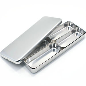 Hộp Khử Trùng Nha Khoa Bằng Kim Loại Máy Hấp Tiệt Trùng Tự Động 4 Ngăn Đựng Dụng Cụ Nha Khoa Dụng Cụ Chăm Sóc Răng Miệng