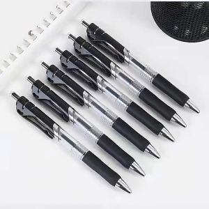 combo 3 Bút Bi Nước 0.5mm Đậm Mực Khô Nhanh Không Nhoèn Không Bết Đệm Tay Cao Su Mềm Viết Rất Êm