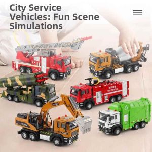 LIWAN | Boxed 1:50 Scale Alloy Fire Truck Toy Model