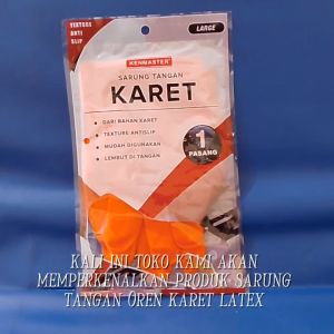 Sarung Tangan Karet OREN KENMASTER Latex Gloves