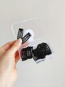 Black Oil Dripping Small Hairclip Side Clip Baby Forehead Fringe Hairpin Girls Small Exquisite Hair Clip for Broken Hair Headdress