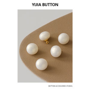 กระดุมลูกปัดมุกเทียมระดับไฮเอนด์ ทรงกลม กระดุมตกแต่งเสื้อเชิ้ต กระโปรง คาร์ดิแกน ลายพิมพ์ลายสีสันสดใส กระดุมตกแต่ง