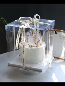 Umi Mall-Birthday CakeBox Acetate clear Square Transparent Box 6Inchs/8Inchs/10inchs/12inchs