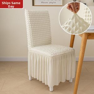 DUOLINNA | Lace Skirted Elastic Dining Chair Cover