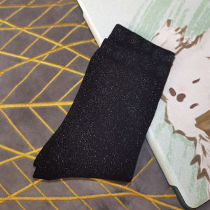 Pearl Mid-Calf Socks Shiny Silver And Gold Thread Bright Thread Onions Colorful Ladies Socks Elegant And Stylish Home Comfortable